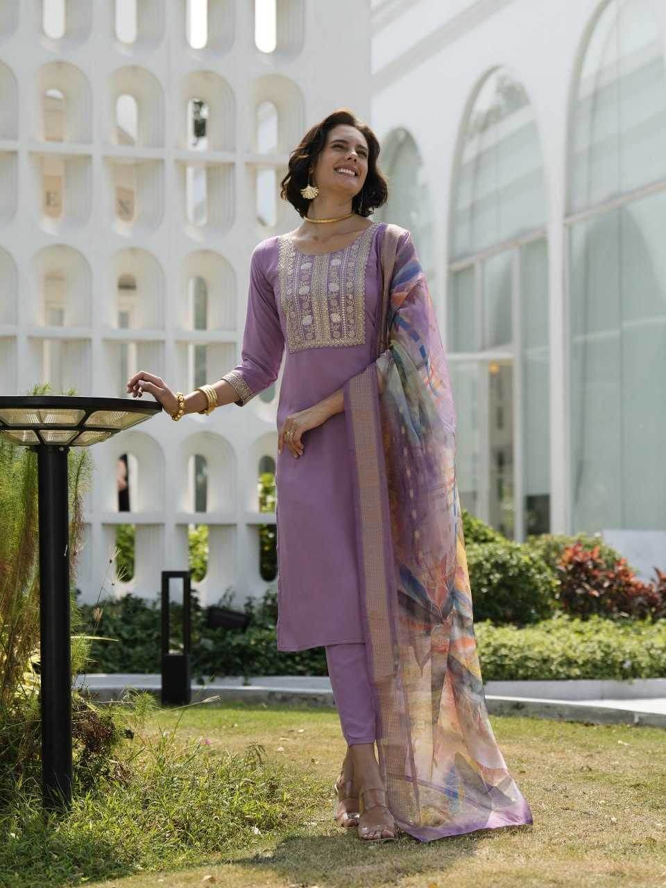 Viscose Rayon Embroidered Kurtis - MYLUXURY LANE ENTERPRISE